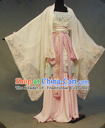 Chinese Ancient Han Fu Noblewoman Clothing Robes Tunics Accessories Traditional China Clothes Adults Kids