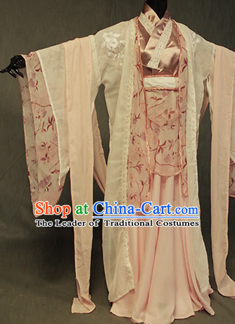 Chinese Ancient Han Fu Fairy Clothing Robes Tunics Accessories Traditional China Clothes Adults Kids