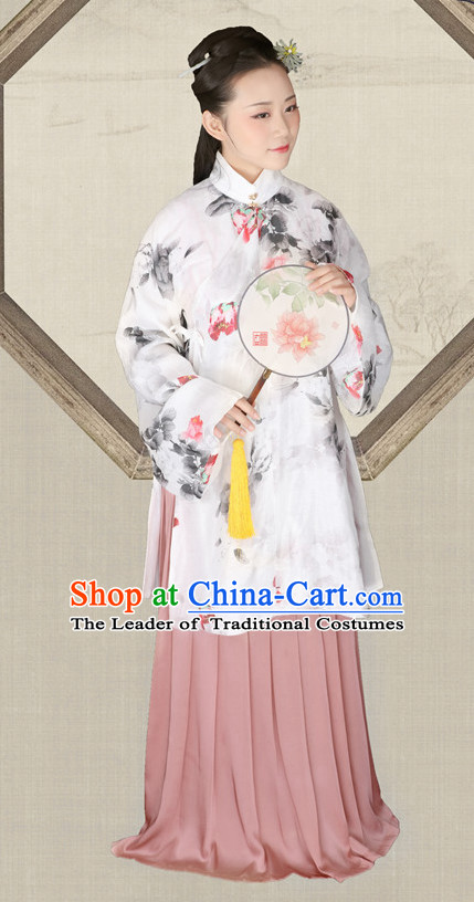 Chinese Ming Dynasty Hanfu Dress China Hanfu Costume Histroical Dresses Traditional Hanfu Wedding Ceremony Chinese Culture Clothing Complete Set