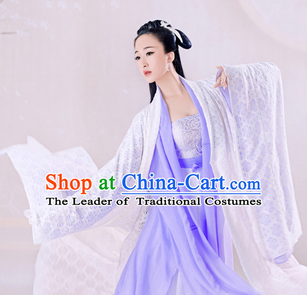 Chinese TV Drama Beauty Costume Ancient Theatrical Costumes Historical Clothing and Hair Jewelry Complete Set for Women