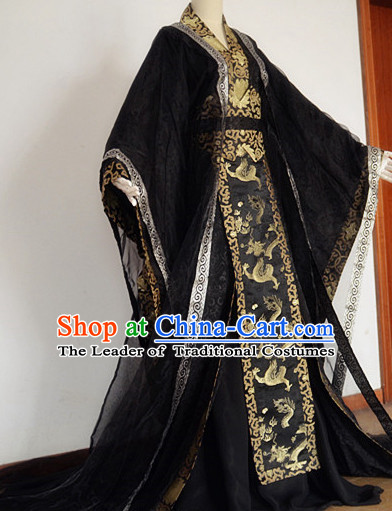 Chinese Traditional Prince Hanfu Dress Ancient Chinese Emperor Mens Costumes Complete Set for Men