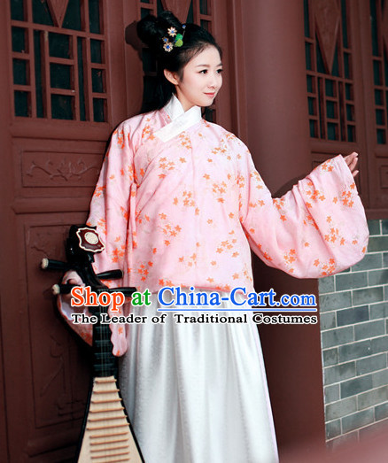 Asian Traditional High Quality Hanfu Ming Dynasty Clothes Costume Costumes Complete Set for Women Girls Children Adults