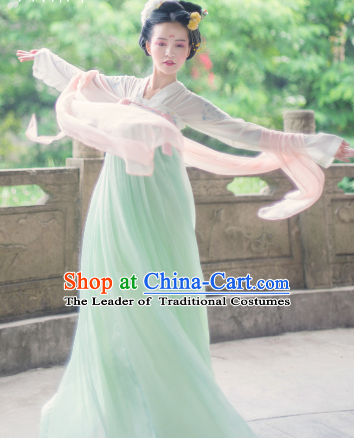 Asian Traditional High Quality Hanfu Tang Dynasty Clothes Costume Costumes Complete Set for Women Girls Children Adults