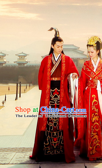 Ancient Chinese Emperor Imperial Wedding Dress for Bridegroom