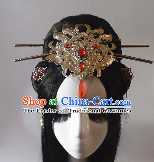 Chinese Classic Headwear Crowns Hats Headpiece Hair Accessories Jewelry Set