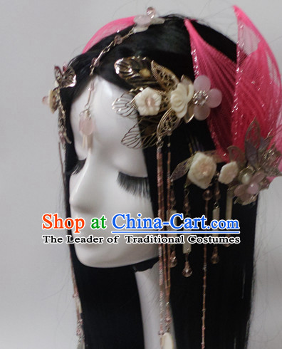 Chinese Classic Princess Fairy Headwear Crowns Hats Headpiece Hair Accessories Jewelry Set