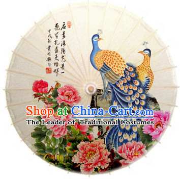 Asian Dance Umbrella China Handmade Traditional Painting Umbrellas Stage Performance Umbrella Dance Props