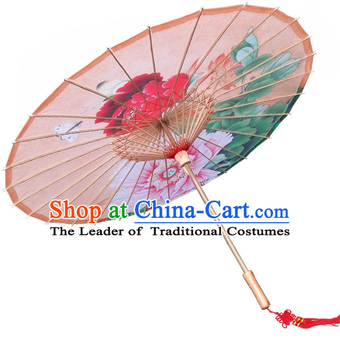 Asian Dance Umbrella China Handmade Peony Umbrellas Stage Performance Umbrella Dance Props