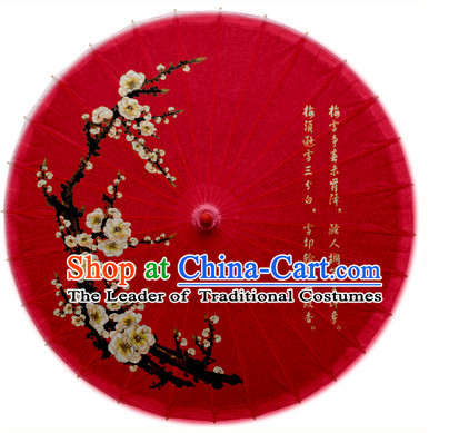 Asian Dance Umbrella Chinese Handmade Plum Blossom Umbrellas Stage Performance Umbrella Dance Props