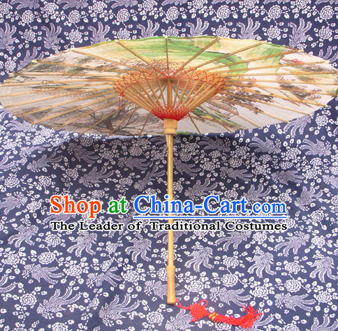 Asian Dance Umbrella China Handmade Traditional Painting Umbrellas Stage Performance Umbrella Dance Props