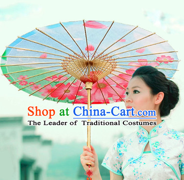 Traditional Rainproof Handmade Chinese Classic Oil Paper Umbrellas China Dance Umbrella Stage Performance Umbrella Dancing Props