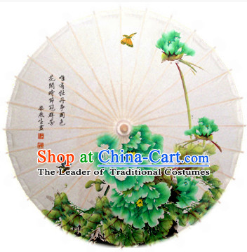 Traditional Rainproof Handmade Chinese Classic Oil Paper Umbrellas China Dance Umbrella Stage Performance Umbrella Dancing Props