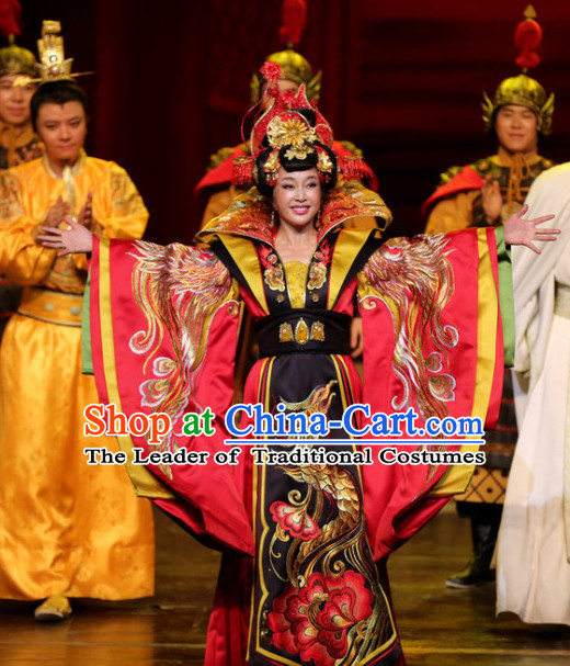 China Ancient Tang Dynasty Dresses Only Female Emperor Wu Zetian Drama Stage Performance Women Costumes Traditional Clothing Complete Set