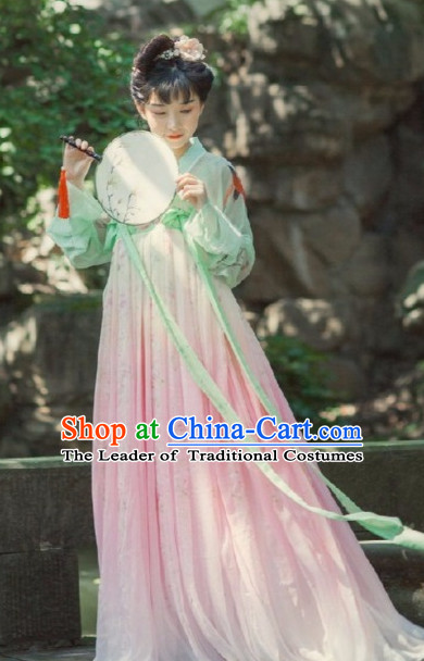 Chinese Ancient Tang Dynasty Ruqun Clothing Complete Set for Women