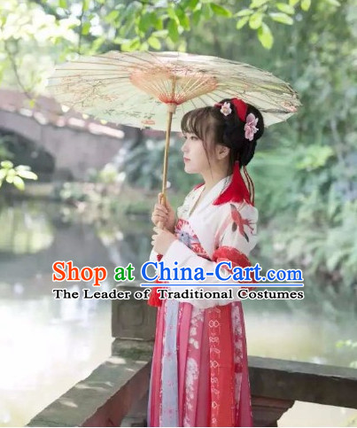 Chinese Ancient Tang Dynasty Ruqun Clothing Complete Set for Women