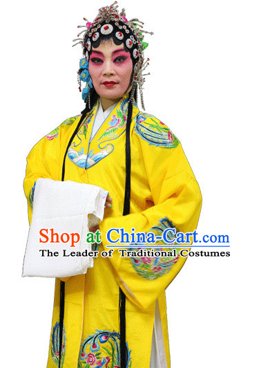 Chinese Opera Beijing Opera Peking Opera Hua Dan Costume Embroidered Robe Hua Dan Opera Costumes and Headdress Complete Set