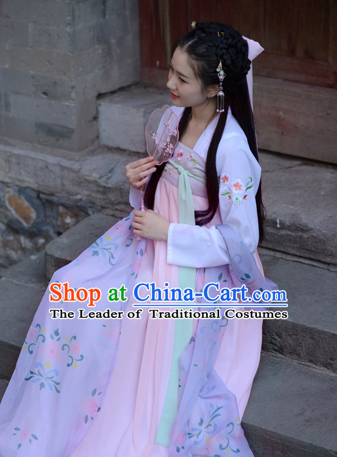 Ancient Chinese Tang Dynasty Women Han Costume Dress Hanfu Suit