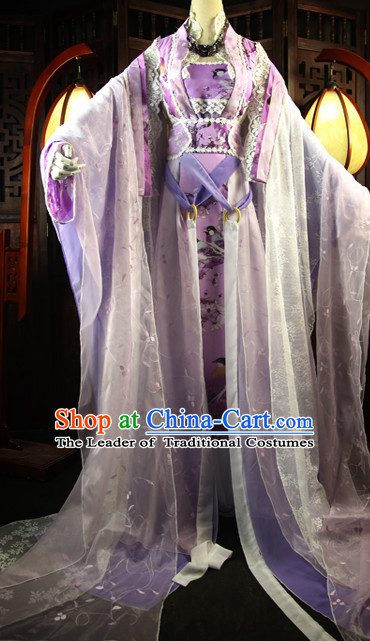 Chinese Traditional Princess Royal Stage Hanfu Hanbok Kimono Costume Dresses Costume Ancient Garment Complete Set