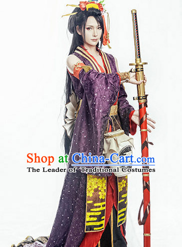 Special Ancient Chinese Assassin Costumes Samurai  Costume Dresses Complete Set