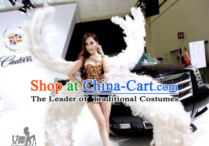 Model Feather Butterfly Dance Costumes Popular Ostrich Feathers Fancy Costume Stage Drama Costumes Angel Wings Parade Costume Complete Set