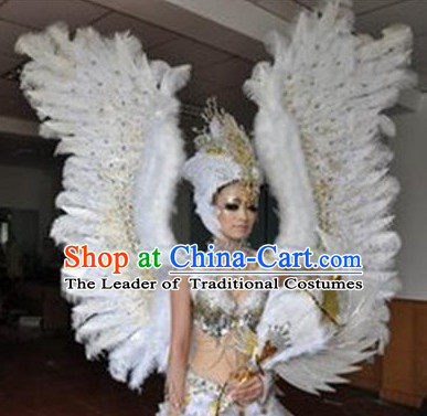 Model Feather Butterfly Dance Costumes Popular Ostrich Feathers Fancy Costume Stage Drama Costumes Angel Wings Parade Costume Complete Set