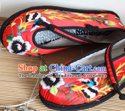 Chinese Handmade Embroidered Shoes Wedding Shoes Kung Fu Wushu Shoes Womens Shoes Opera Shoes Hanfu Shoes Dance Shoes