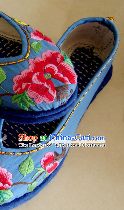 Chinese Handmade Embroidered Shoes Wedding Shoes Kung Fu Wushu Shoes Womens Shoes Opera Shoes Hanfu Shoes Dance Shoes