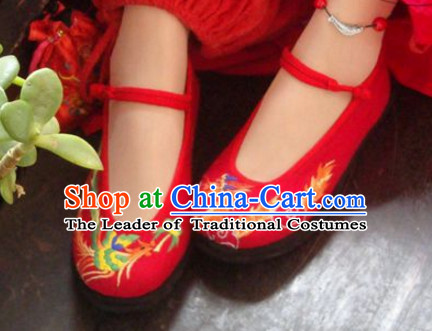 Chinese Handmade Embroidered Shoes Wedding Shoes Kung Fu Wushu Shoes Womens Shoes Opera Shoes Hanfu Shoes Dance Shoes