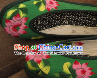 Chinese Handmade Embroidered Shoes Wedding Shoes Kung Fu Wushu Shoes Womens Shoes Opera Shoes Hanfu Shoes Dance Shoes