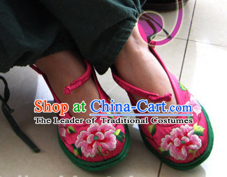 Chinese Handmade Embroidered Shoes Wedding Shoes Kung Fu Wushu Shoes Womens Shoes Opera Shoes Hanfu Shoes Dance Shoes