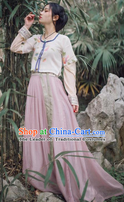 Ancient Chinese Clothing Traditional Hanfu Hanbok Kimono Dress National Costume Dresses Complete Set