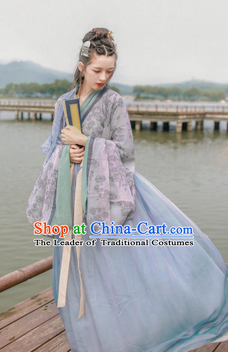 Ancient Chinese Women Clothing Traditional Hanfu Hanbok Kimono Dress National Costume Dresses Complete Set