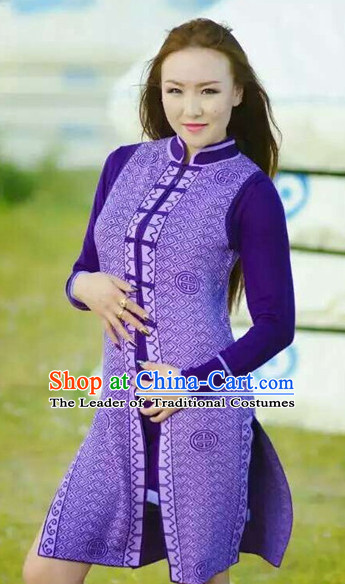 Chinese Mongolian Minority Mongol Women Dress Mongolia Minority Dresses Ethnic Mongolian Costume Complete Set