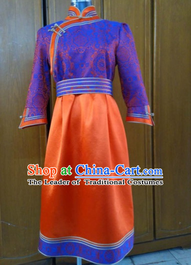 Chinese Mongolian Minority Mongol Women Dress Mongolia Minority Dresses Ethnic Mongolian Costume Complete Set