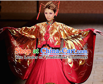 Chinese Traditional Wedding Dresses Bridal Wedding Gown Embroidered Phoenix Cloth