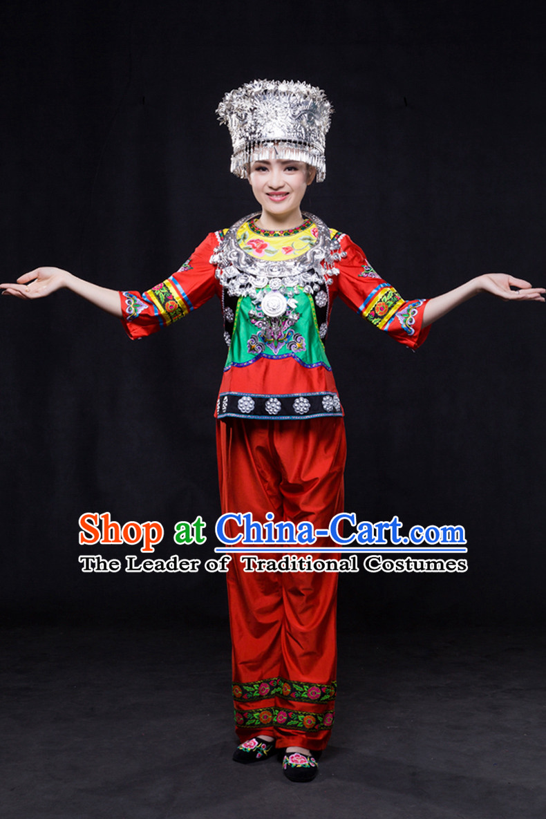 Miao Minority Women Dresses Ethnic Clothing Minority Dance Costume Minority Dress