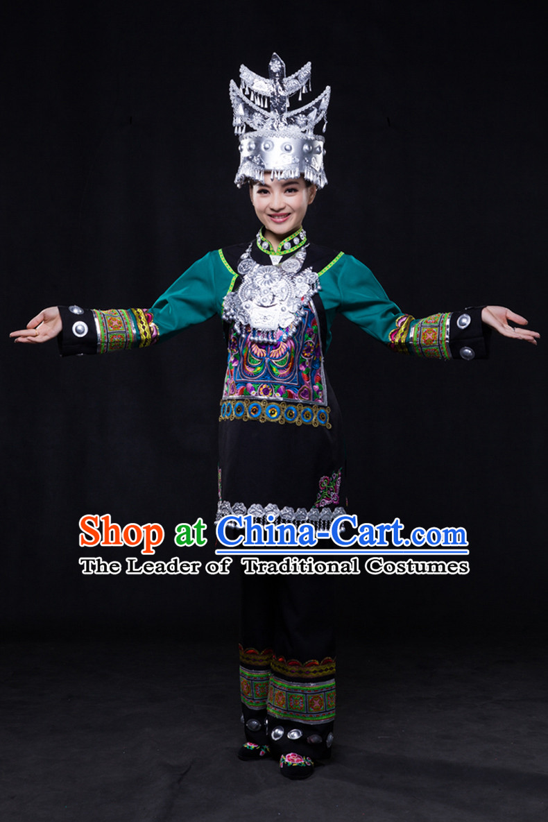 Miao Minority Women Dresses Ethnic Clothing Minority Dance Costume Minority Dress