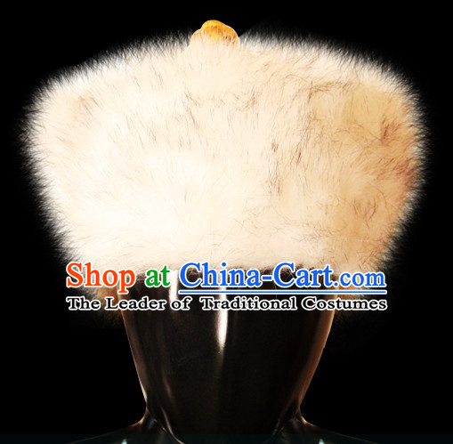 Traditional Chinese Mongolian Emperor Fur Hat