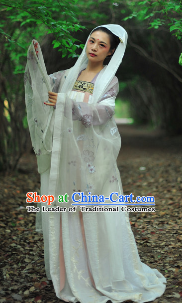 Chinese Clothes Classical Dance Drama Performance Hanfu Chinese Hakama Traditional Dress Quju Supreme Ancient Chinese Costume Complete Set