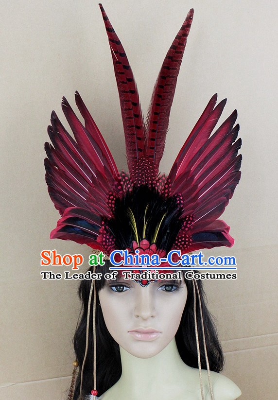 Handmade Feather Hair Pin Hair Accessory Headwear Hair Accessorie Head Dress Head Piece Jewel Set