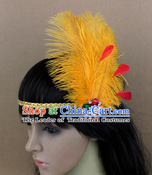 Handmade Feather Hair Pin Hair Accessory Headwear Hair Accessorie Head Dress Head Piece Jewel Set