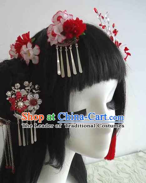 Traditional Chinese Headpiece Headdress Hair Decorations Hair Sticks Head Gear Wig Hair Decoration Set