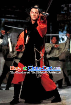 Chinese Ancient Fighter Costumes Complete Set for Men