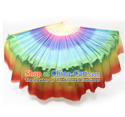 Pure Silk Traditional Chinese Fans Oriental Fan Folk Dance Hand Fan Dance Ribbons Cultural Dances