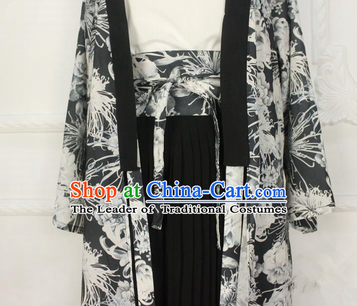 Traditional Japanese Restoring Ancient Kimono Wide Belt, China Kimono improved Double Waist Closure for Women