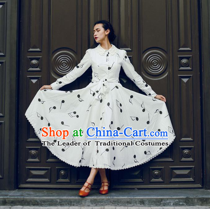 Traditional Classic Elegant Women Costume Sanding One-Piece Dress, Restoring Ancient Princess Giant Swing Long Skirt for Women