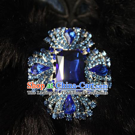 Traditional Classic Ancient Jewelry Accessories Restoring Brooch, Elegant Baroque Crystal Breastpin for Women