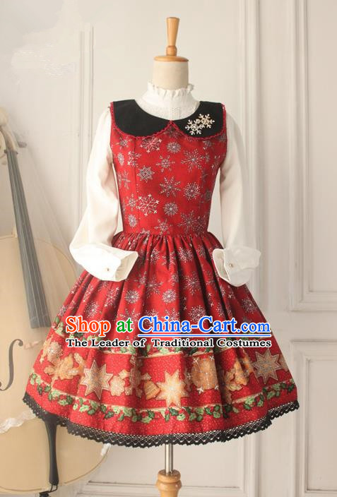 Traditional Classic Elegant Women Velvet Costume Sundress, British Restoring Ancient Princess Embroidered Christmas Jumper Skirt for Women