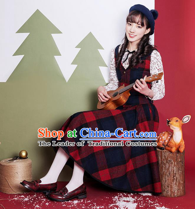 Traditional Classic Elegant Women Costume Woolen Bust Skirt, Restoring Ancient Princess Wool Giant Swing Skirt for Women