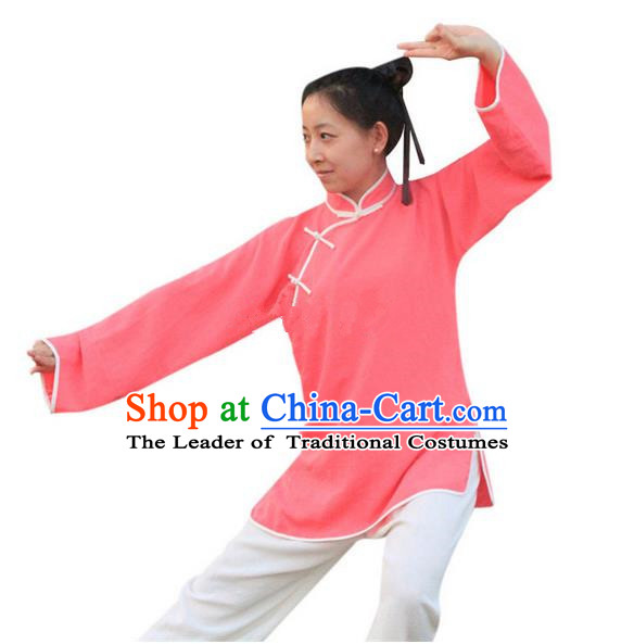 Traditional Chinese Wudang Uniform Taoist Nun Uniform Linen Priest Frock Kungfu Kung Fu Clothing Clothes Pants Shirt Supplies Wu Gong Outfits, Chinese Tang Suit Wushu Clothing Tai Chi Suits Uniforms for Women